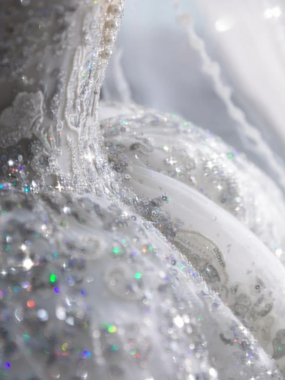 Timeless Ball Gown Tulle Sequin With Veil Long Wedding Dresses C4125