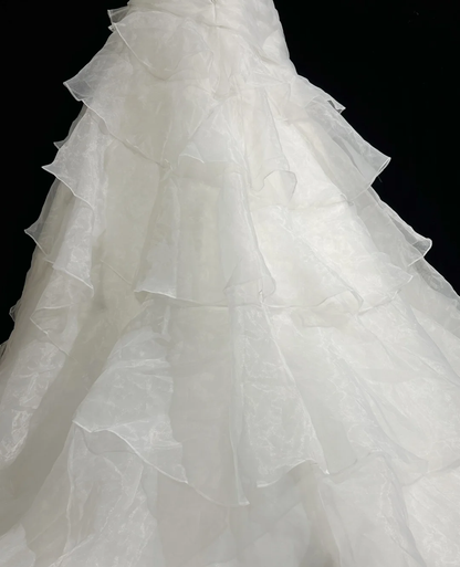 Vintage Ball Gown Spaghetti Straps Pleated Chiffon Without Sleeves Long Prom Dress, Evening Dress C6536
