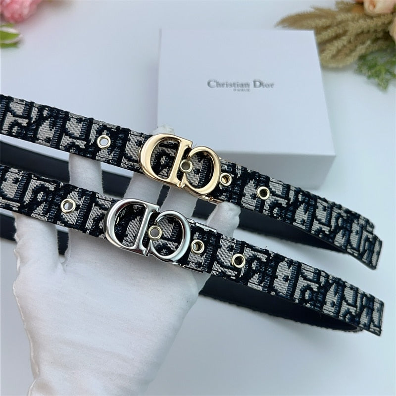 DIOR 30 MONTAIGNE REVERSIBLE BELT BLUE IN GOLD 20MM