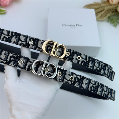 DIOR 30 MONTAIGNE REVERSIBLE BELT BLUE IN GOLD 20MM