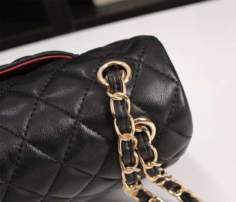 Chanel Classic Flap Black Gold Hardware 25Cm