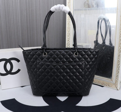 Chanel Cambon Line Large Tote Bag In Black 41Cm A25169