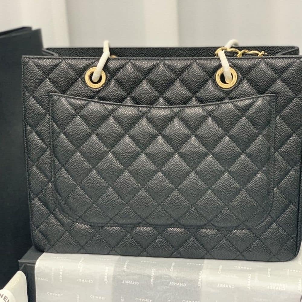 Chanel Caviar Grand Shopping Tote Black 33Cm