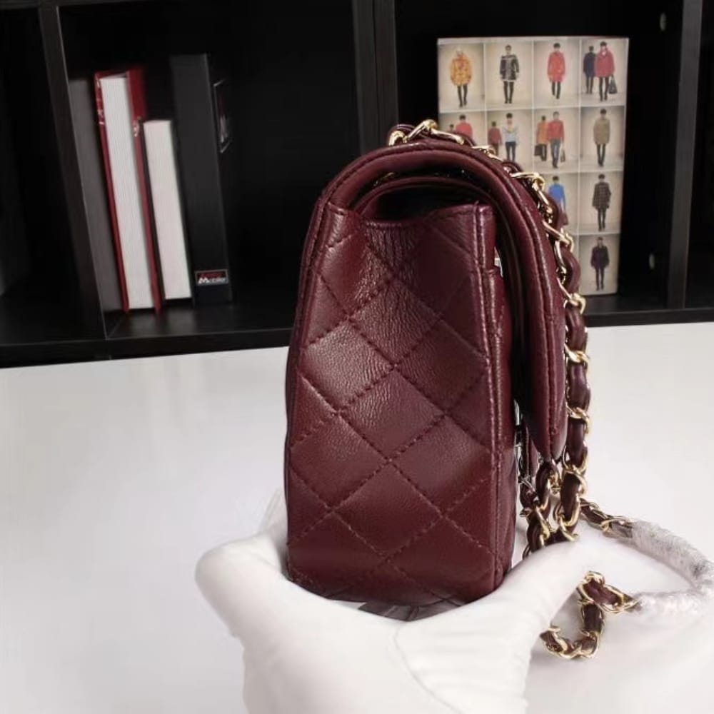 Chanel Classic Handbag Red 25Cm