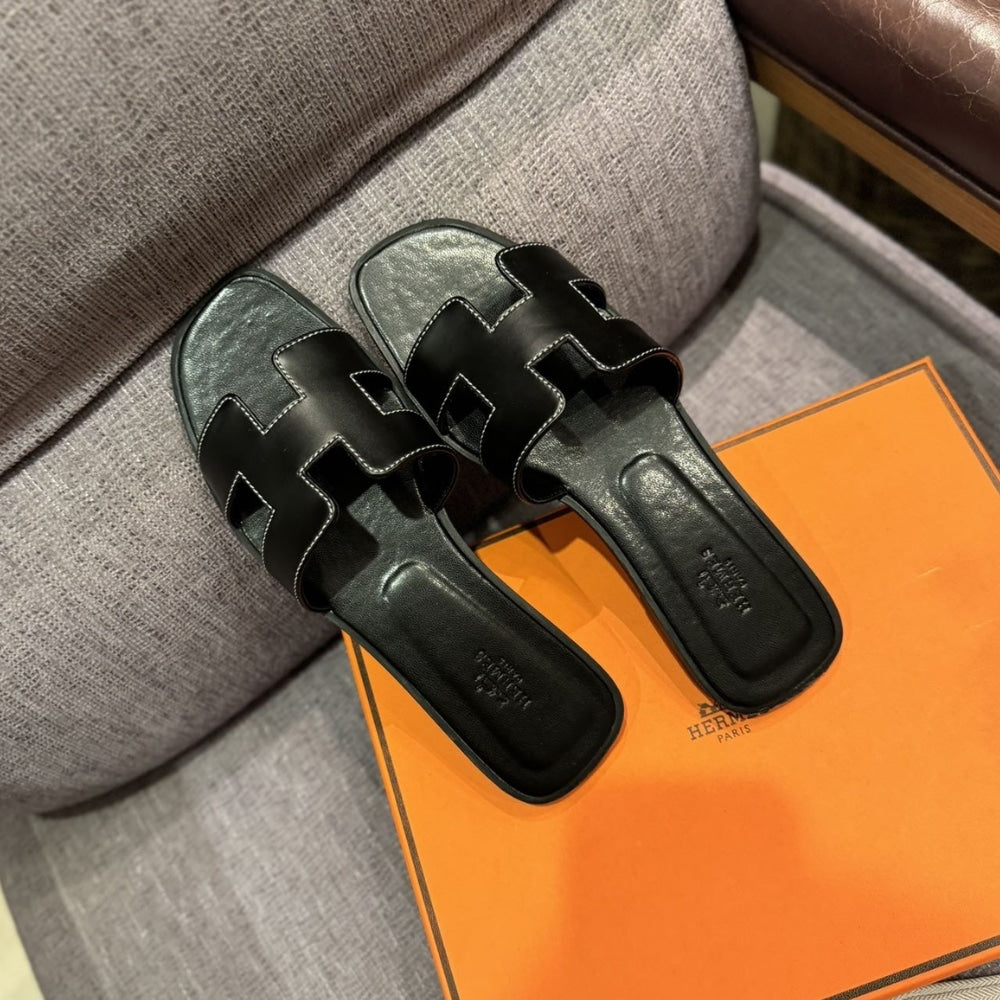 HERMES ORAN SANDAL NOIR H021056Z 01340