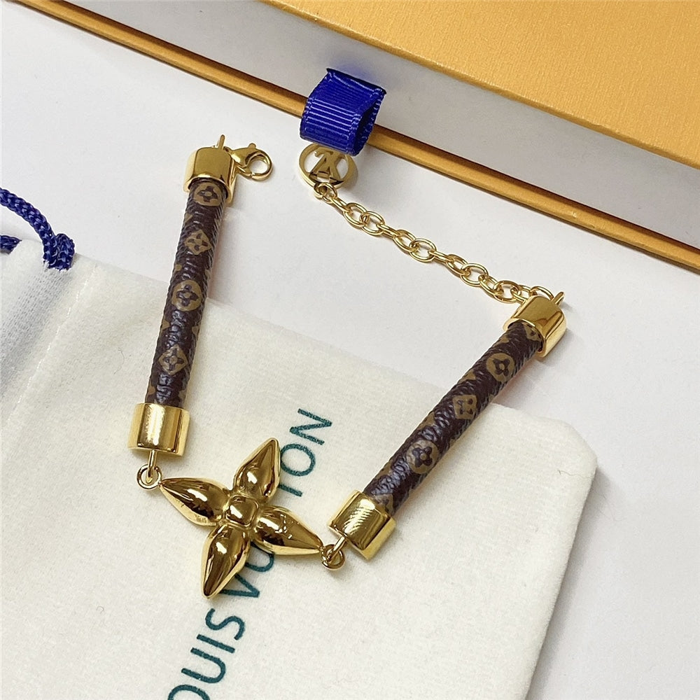 LOUIS VUITTON LOUISETTE BRACELET MONOGRAM BROWN M8665Z