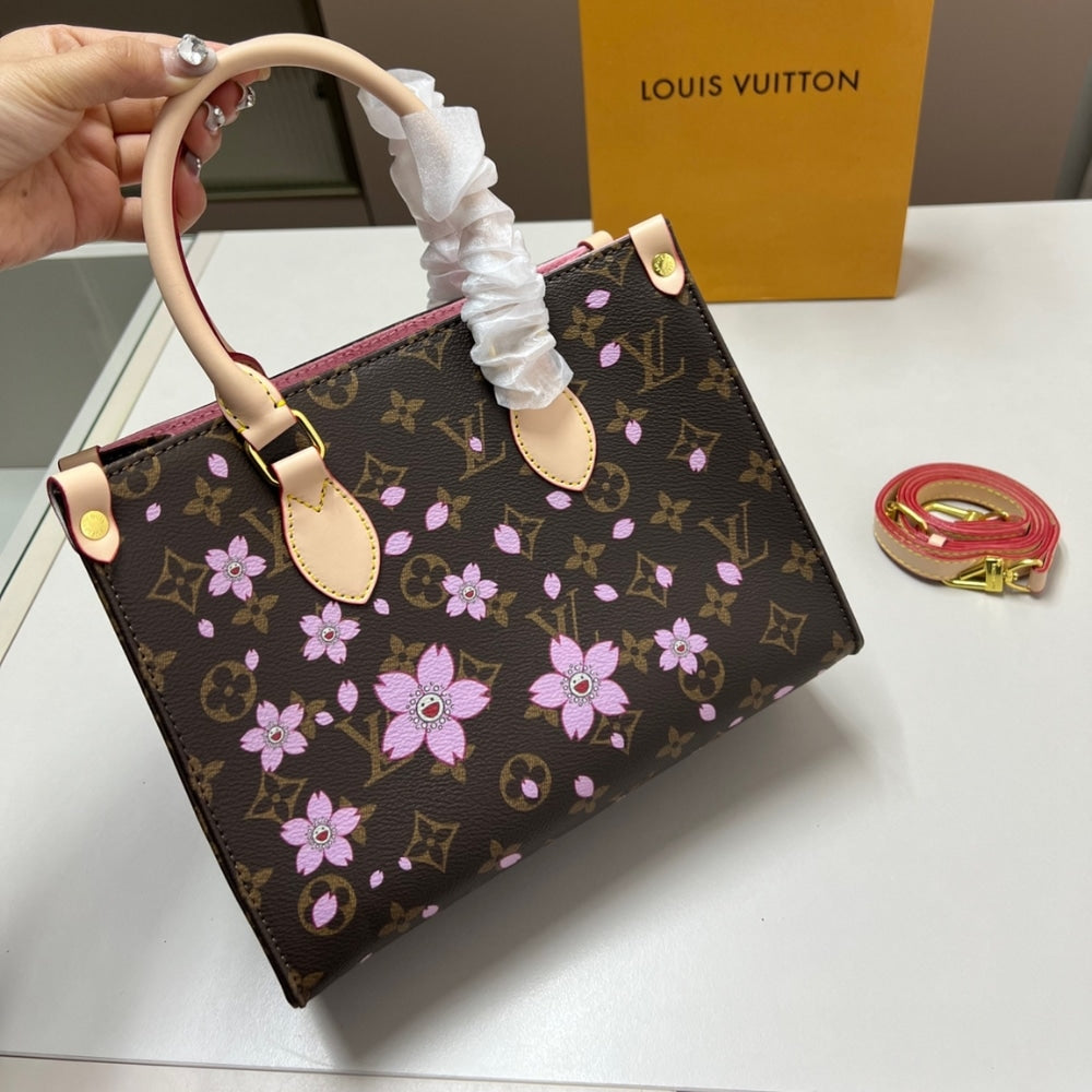 Louis Vuitton X Takashi Murakami Onthego PM Sakura Brown 25Cm M13269