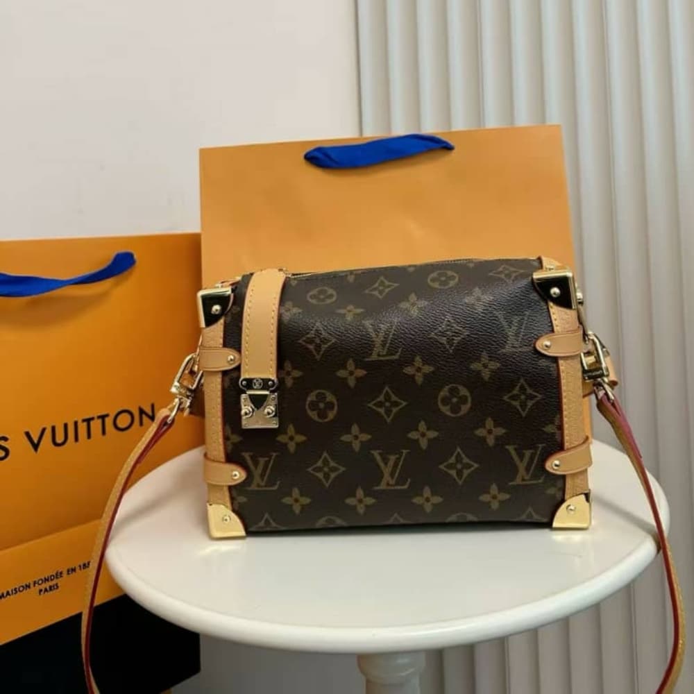 Louis Vuitton Side Trunk Monogram MM Brown 23Cm