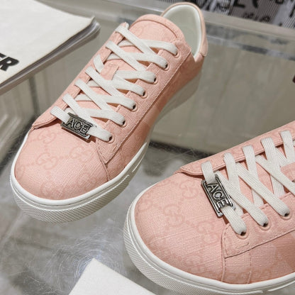 Gucci Ace Sneaker With Web Pink 812026 FAD2A 8741