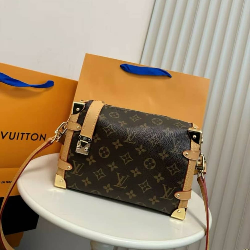 Louis Vuitton Side Trunk Monogram MM Brown 23Cm