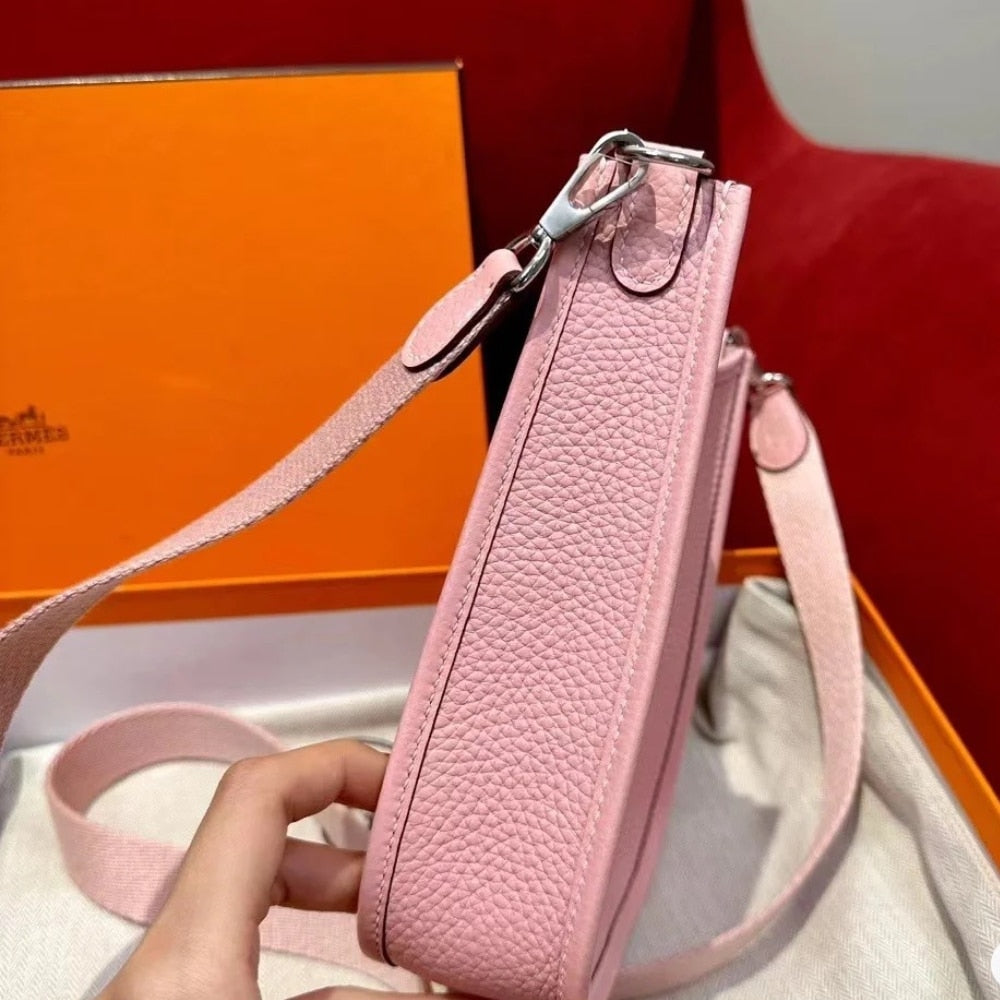Hermes Mini Evelyne Bag Mauve Sylvestre 17cm