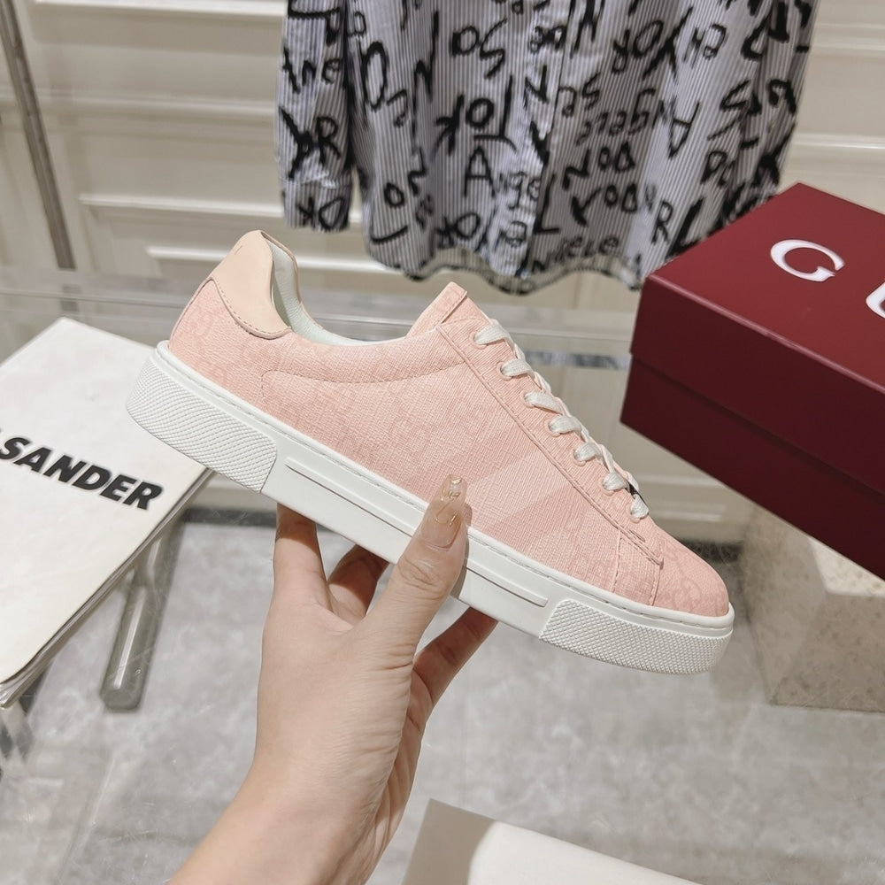 Gucci Ace Sneaker With Web Pink 812026 FAD2A 8741