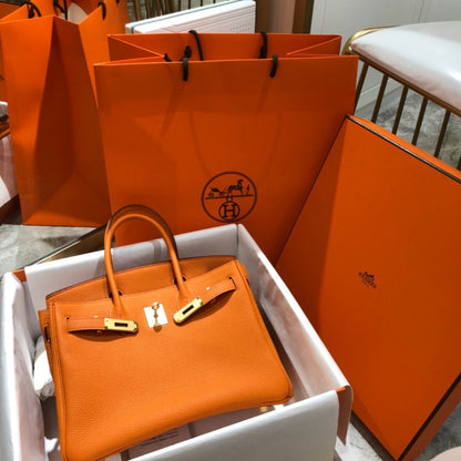Hermes Birkin 25 Bag Togo Orange 25Cm