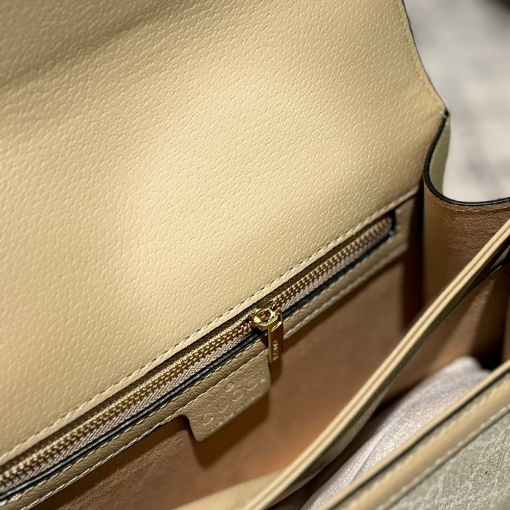 Gucci Ophidia Small Top Handle Bag Beige 25Cm