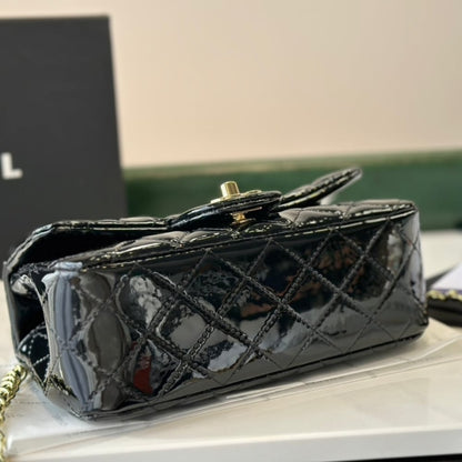Chanel Mini Classic Handbag With Top Handle Black 20Cm