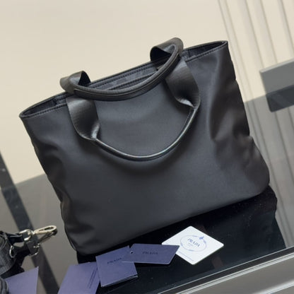 Prada Re Nylon Tote Bag Black 32Cm 1BG354 RV44 F0002 V B1M
