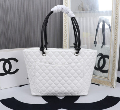 Chanel Large Cambon Tote Bag Black White 41Cm