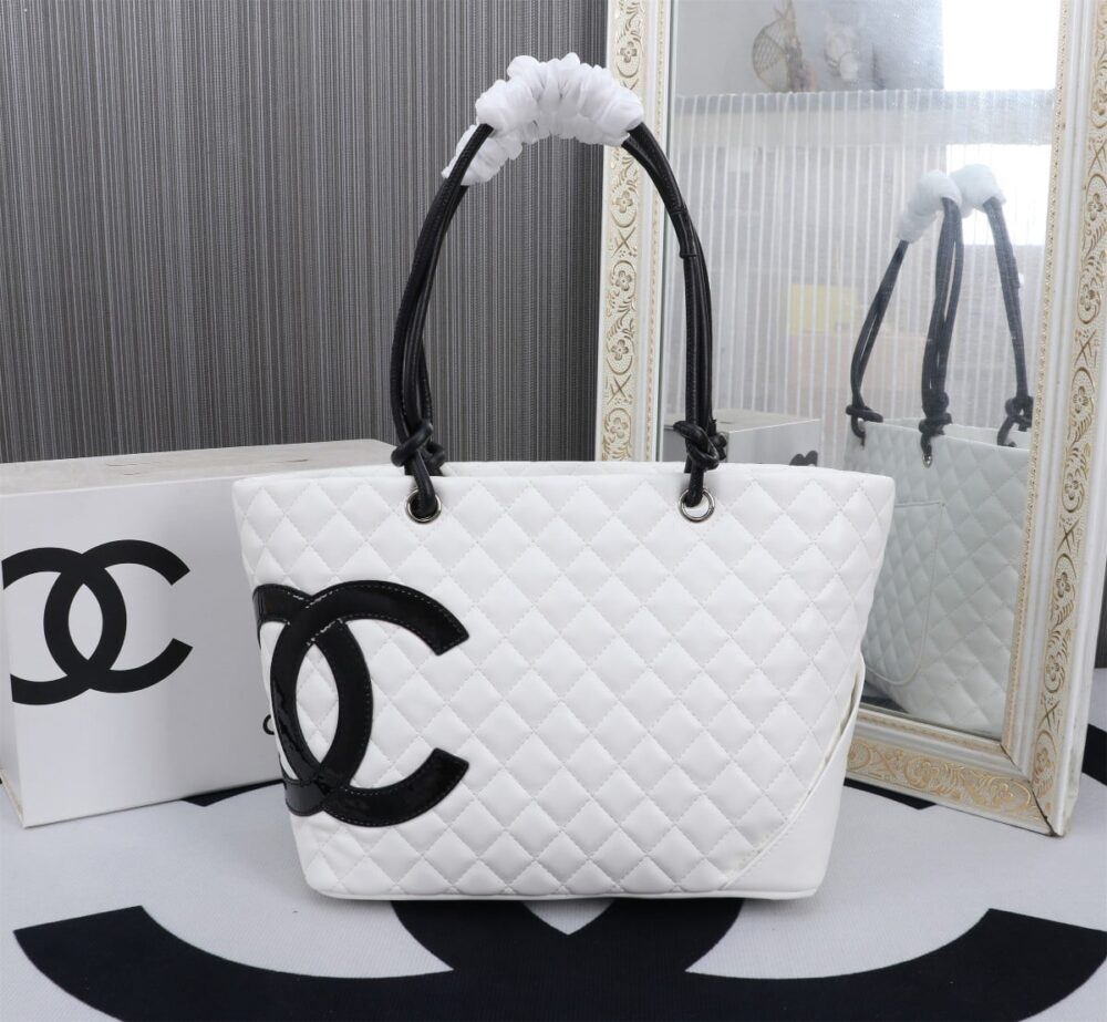 Chanel Large Cambon Tote Bag Black White 41Cm