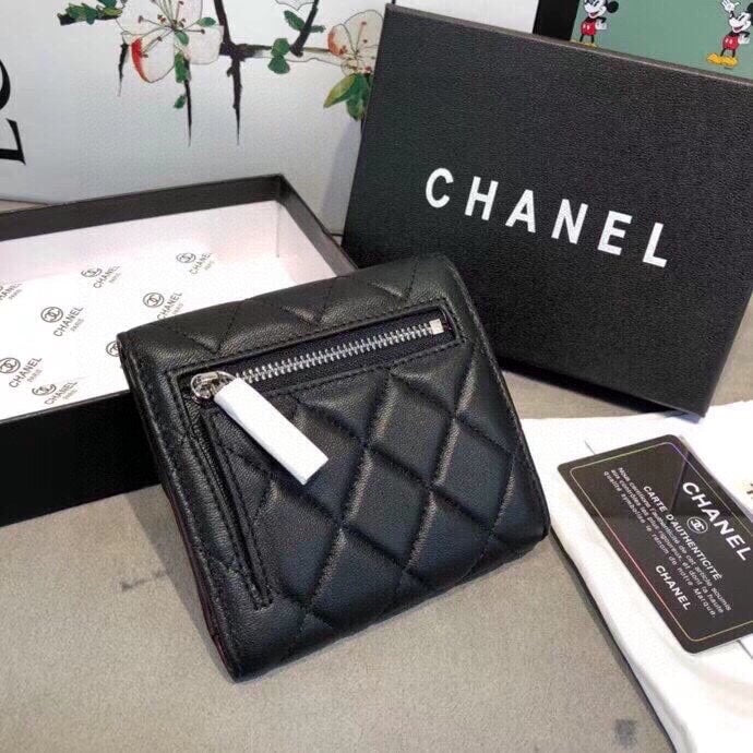 Chanel Classic Small Flap Wallet Black 12Cm AP0231 Y01295 C3906
