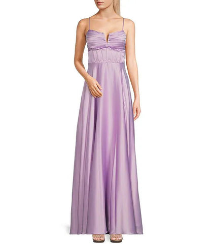 Sleeveless sweetheart pleated tight fitting corset length prom dress