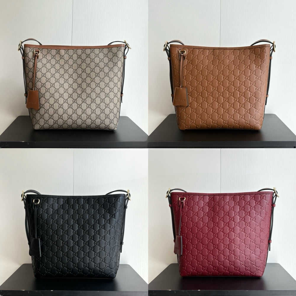 Gucci Gg Emblem Small Shoulder Bag In Black Gg  26Cm