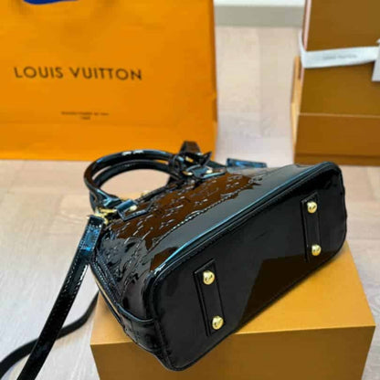 Louis Vuitton Alma BB Monogram Vernis Leather Black 25Cm