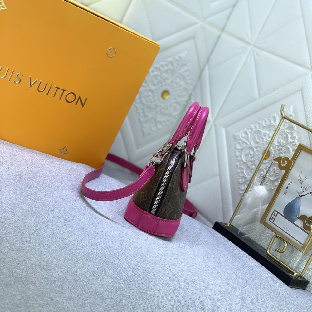 Louis Vuitton Mini Alma Monogram Canvas Mix With Pink 18Cm M83206