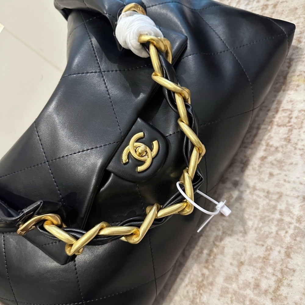 Chanel Maxi Hobo Bag Black  43Cm