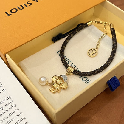 Louis Vuitton Vivienne Bracelet Monogram Gold Brown