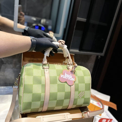 Louis Vuitton Keepall Bandoulière Damier Canvas Green 35Cm N40671