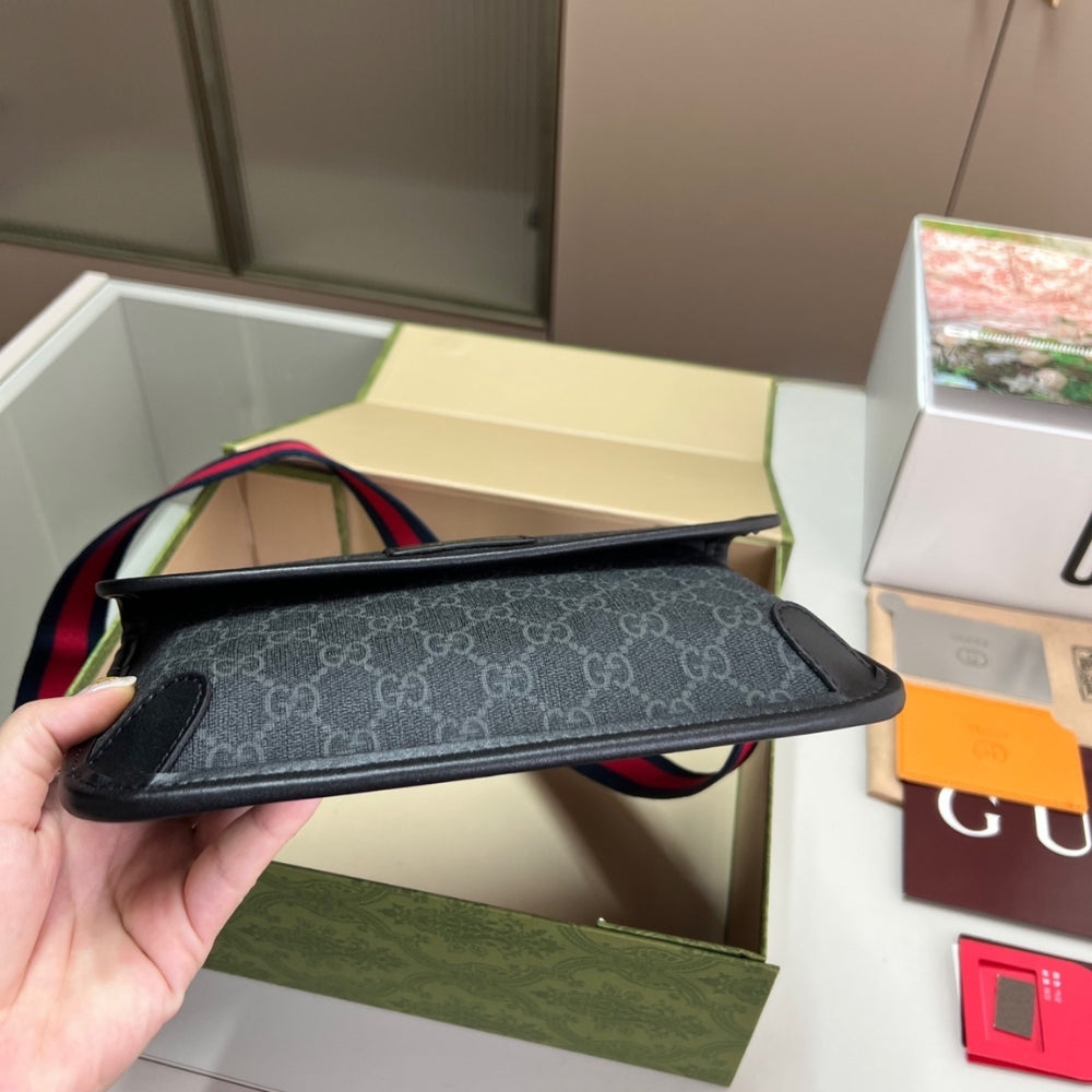 Gucci GG Black Small Belt Bag Black Supreme Canvas 24Cm