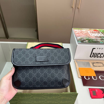 Gucci GG Black Small Belt Bag Black Supreme Canvas 24Cm