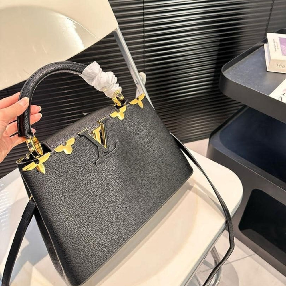 Louis Vuitton Capucines MM Bag Black 27Cm M54663