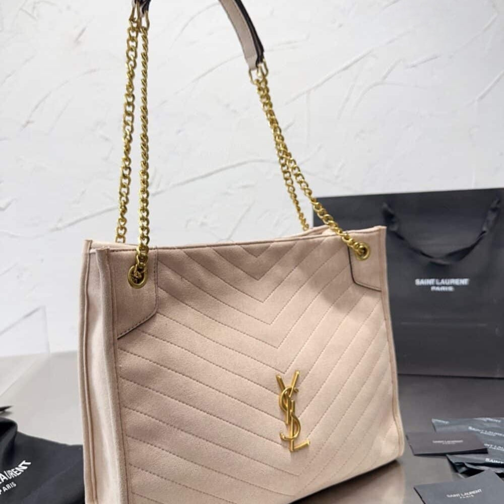 Saint Laurent Medium Niki Shopping Bag Beige 33Cm