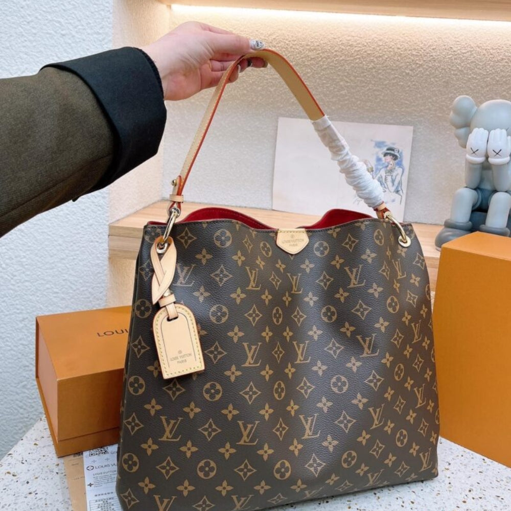 Louis Vuitton Graceful PM Monogram Canvas Red 35Cm