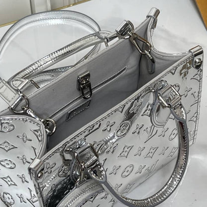 Louis Vuitton Onthego PM Silver 25Cm M26373