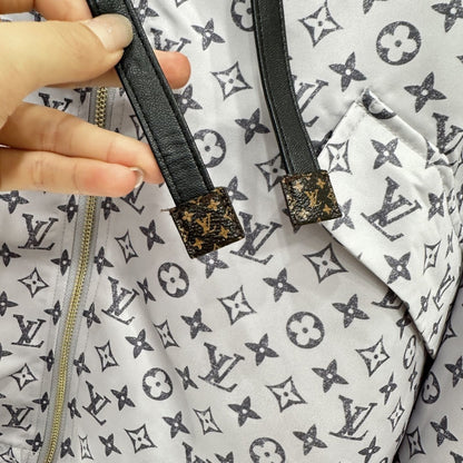 Louis Vuitton Monogram Pattern Parka Jacket Black White 1Ahzpf