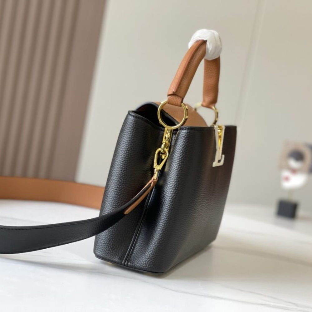 Louis Vuitton Capucines BB Black Arizona 27Cm M59466