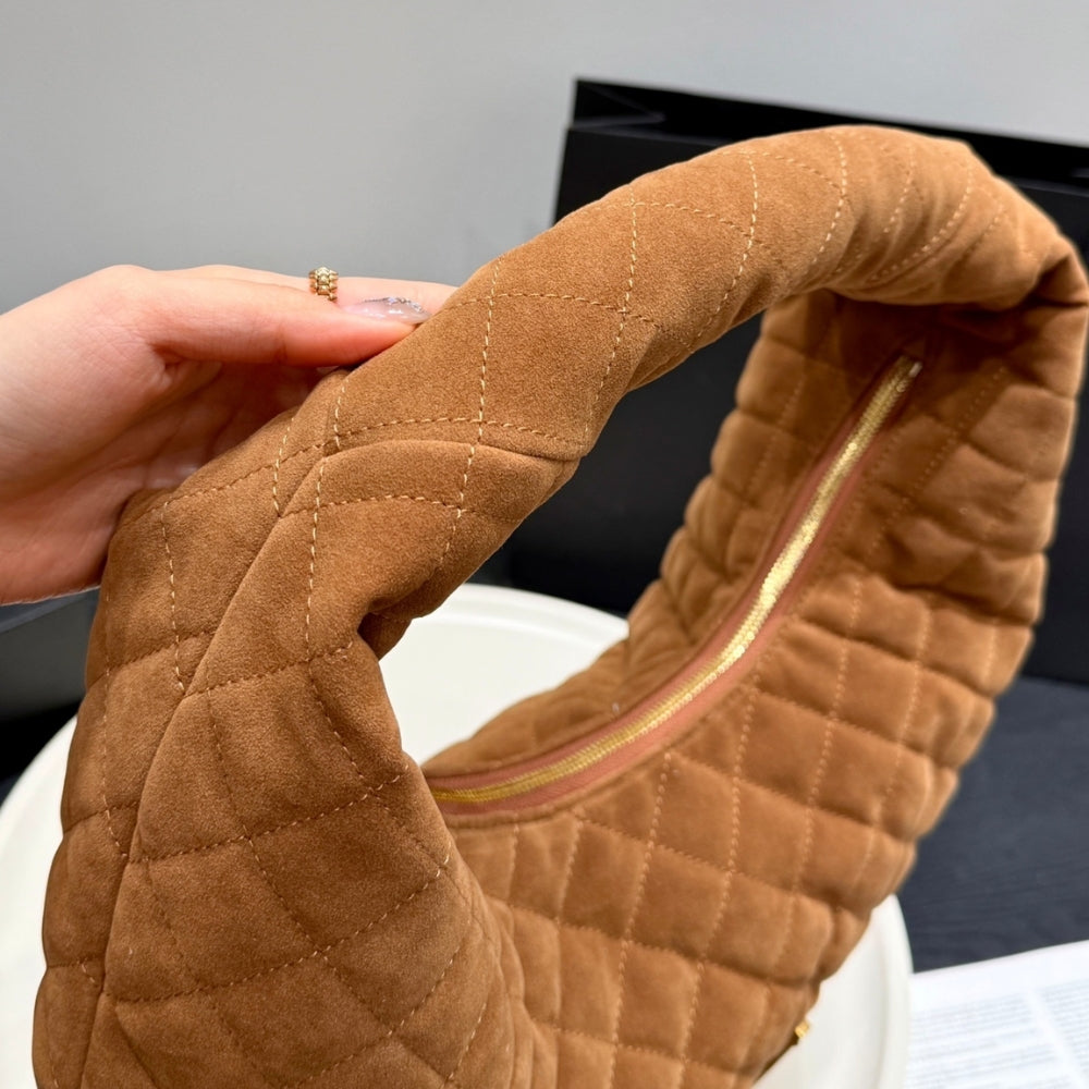 Saint Laurent Icare Hobo In Quilted Caramel Cognac 42Cm