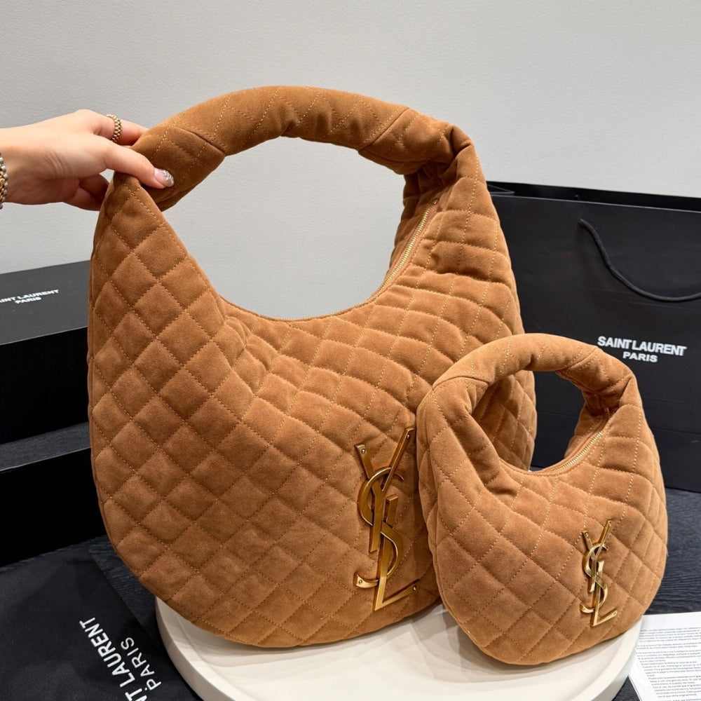 Saint Laurent Icare Hobo In Quilted Caramel Cognac 42Cm