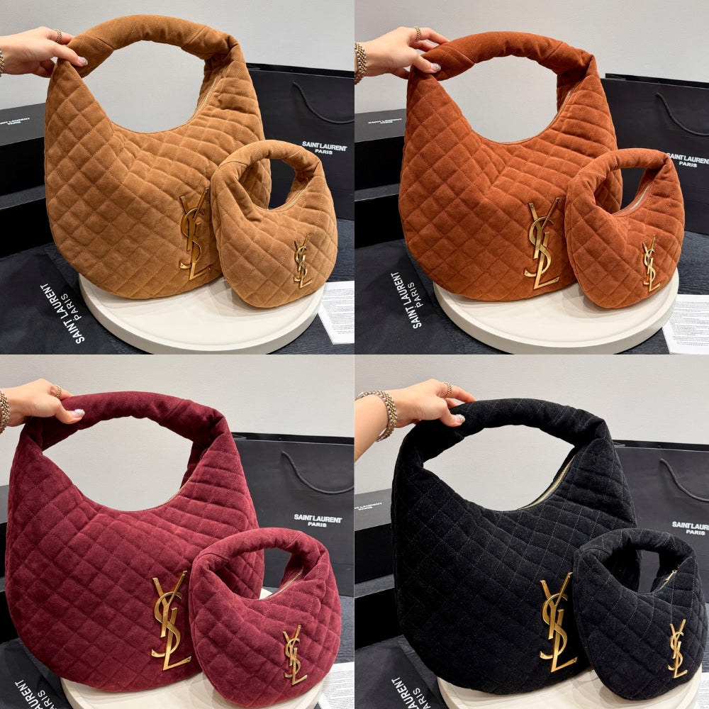 Saint Laurent Icare Hobo In Quilted Caramel Cognac 42Cm