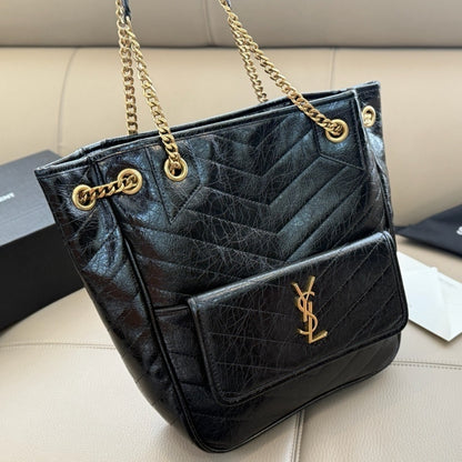 Saint Laurent Niki Small Shopping In Vintage Black 30Cm