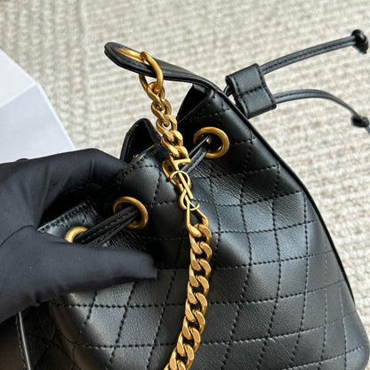 Saint Laurent Small Cassandre Bucket Bag Black 18Cm