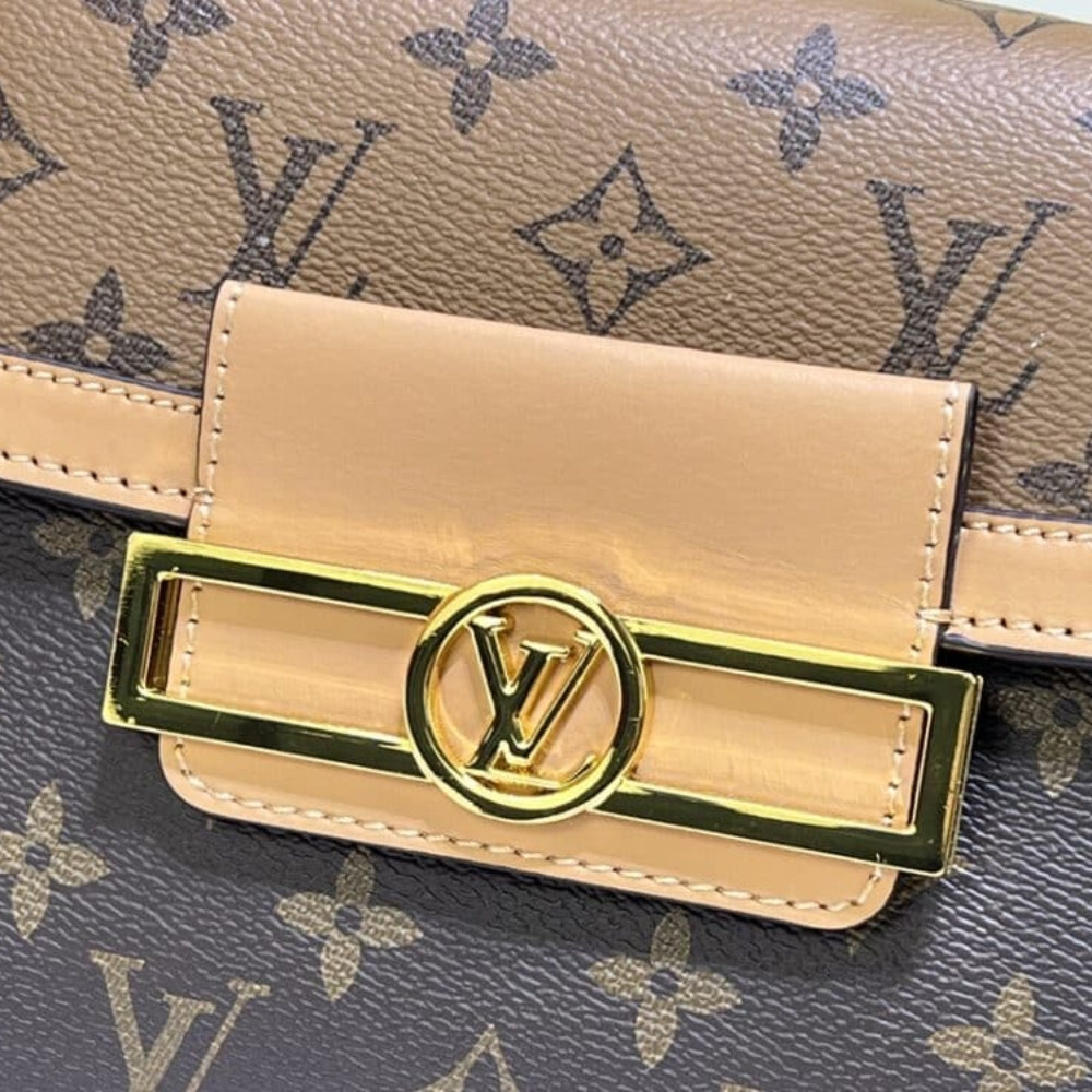 Louis Vuitton Dauphine Capitale Bag Brown 21Cm M46751