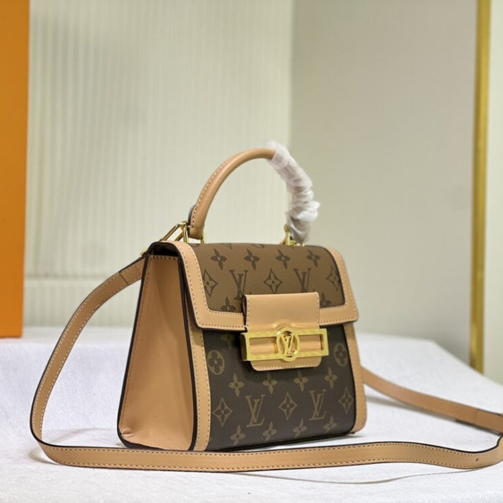 Louis Vuitton Dauphine Capitale Bag Brown 21Cm M46751