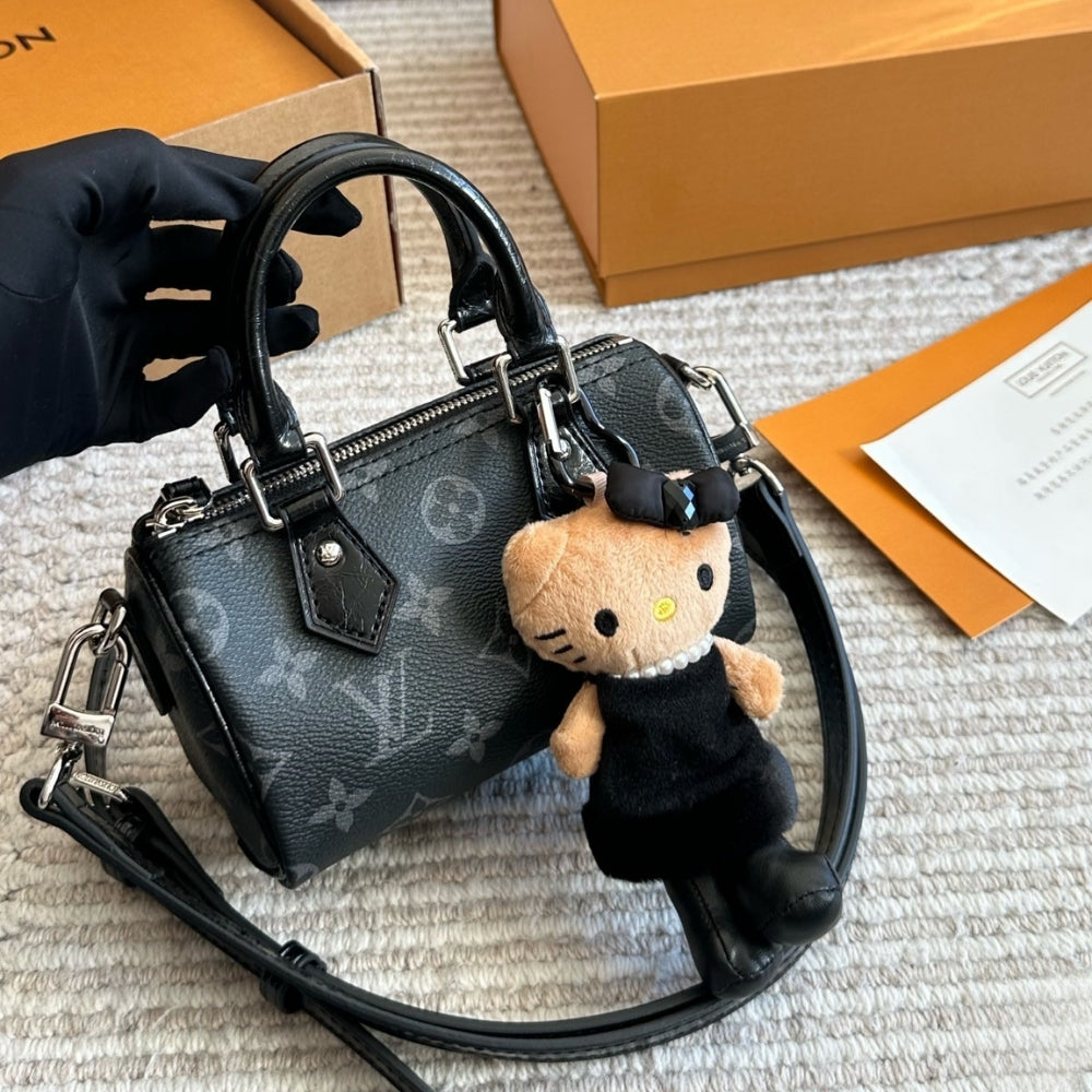 Louis Vuitton Nano Speedy Monogram Eclipse 16Cm M26573