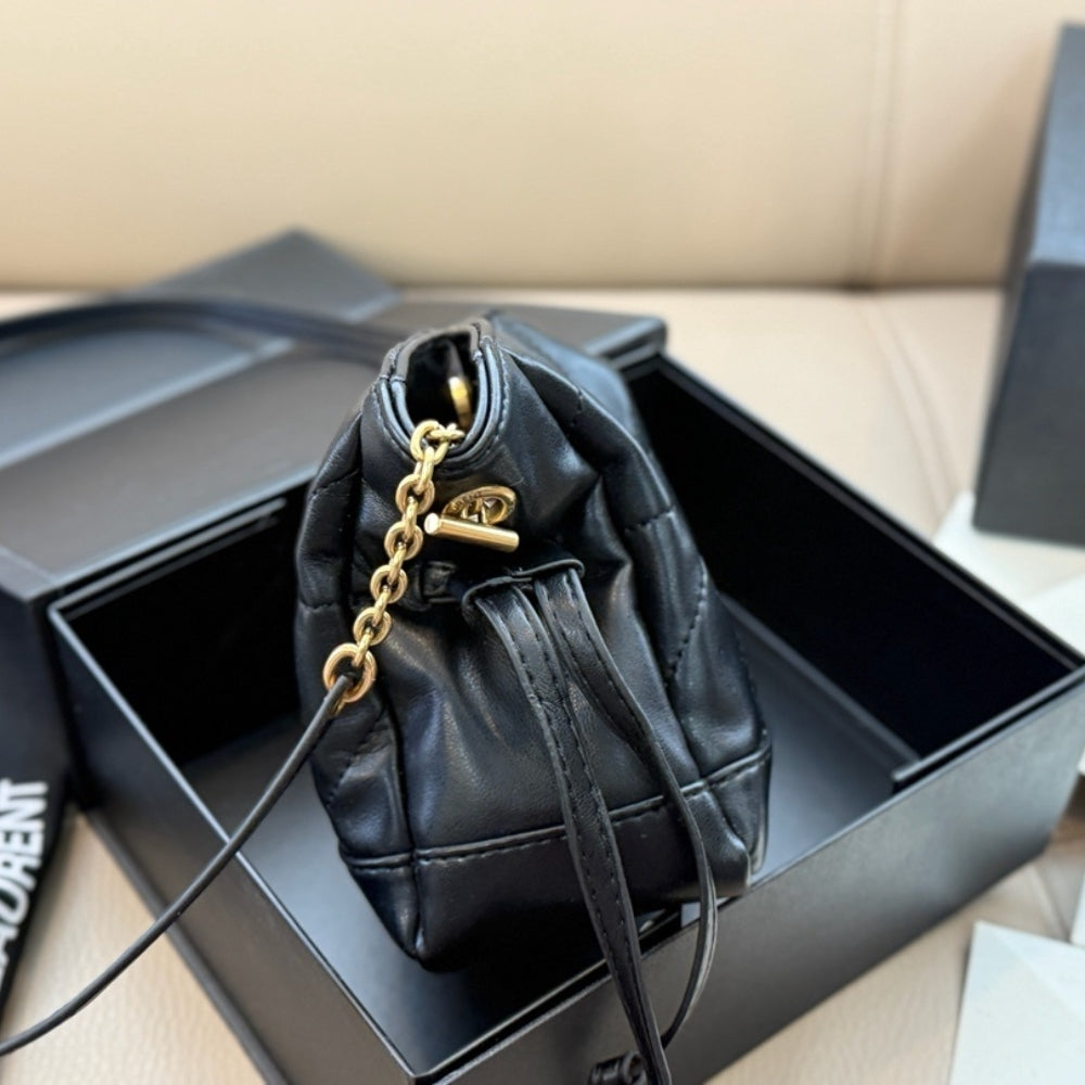 Saint Laurent Jamie Mini Shoulder Pouch Black 14Cm