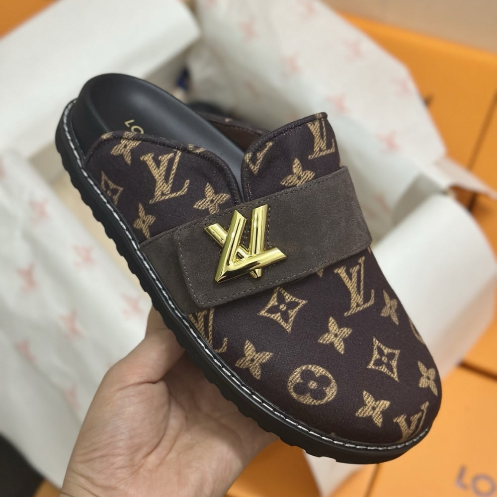 Louis Vuitton Lv Cosy Flat Comfort Clog Brown