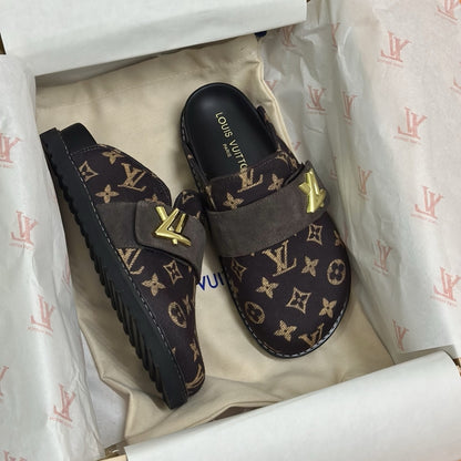 Louis Vuitton Lv Cosy Flat Comfort Clog Brown