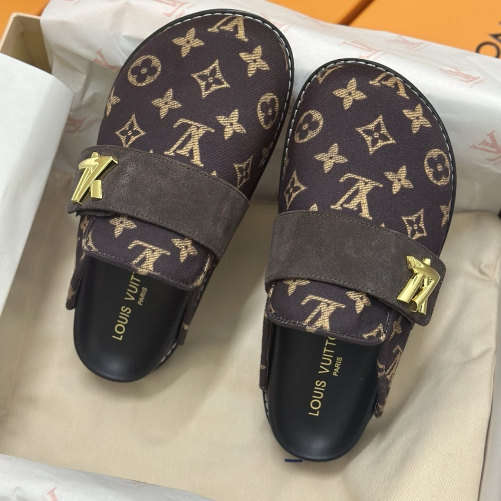 Louis Vuitton Lv Cosy Flat Comfort Clog Brown